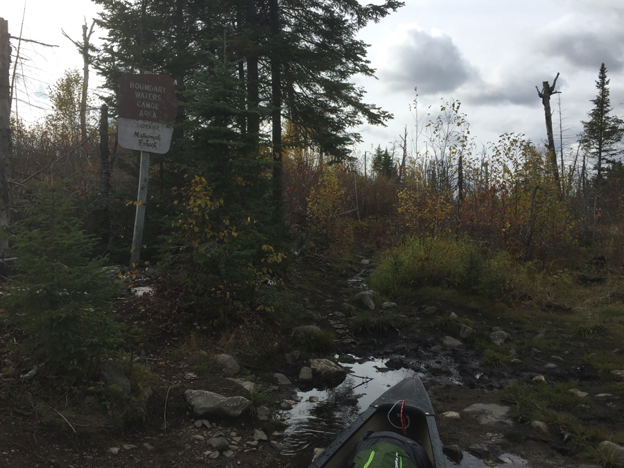 Start of Brant Lake portage on Edith Lake in BWCA