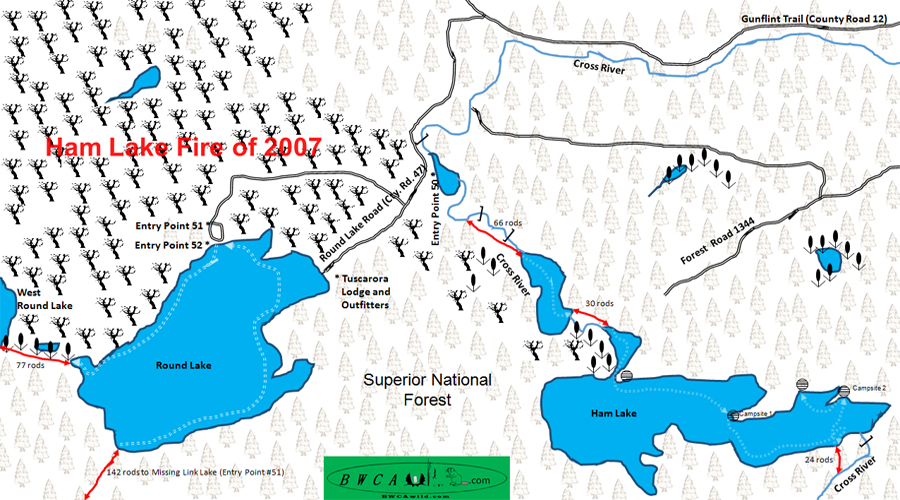 Ham Lake Map BWCA