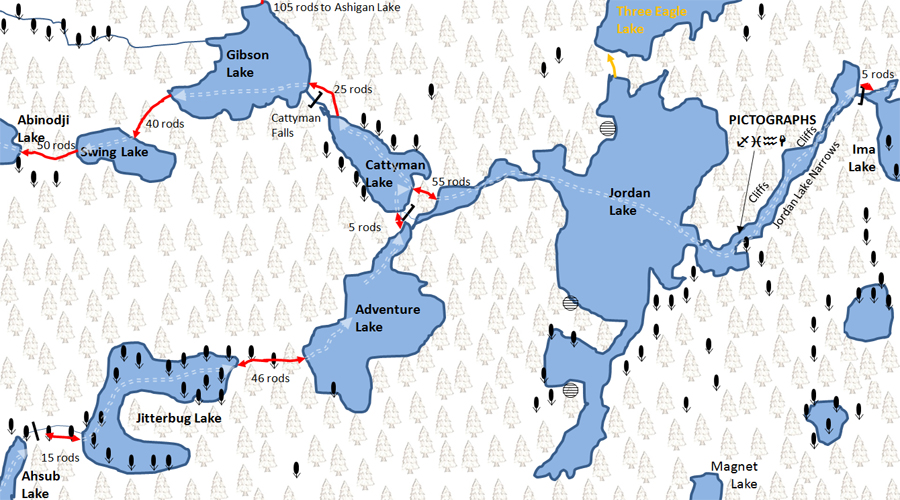 Swing Lake Map BWCA