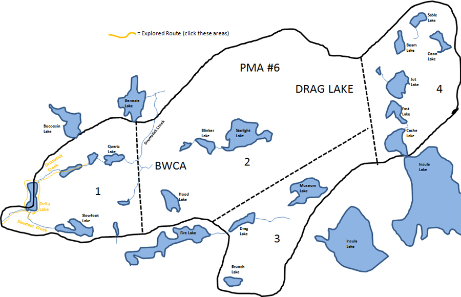 Drag Lake PMA Map BWCA