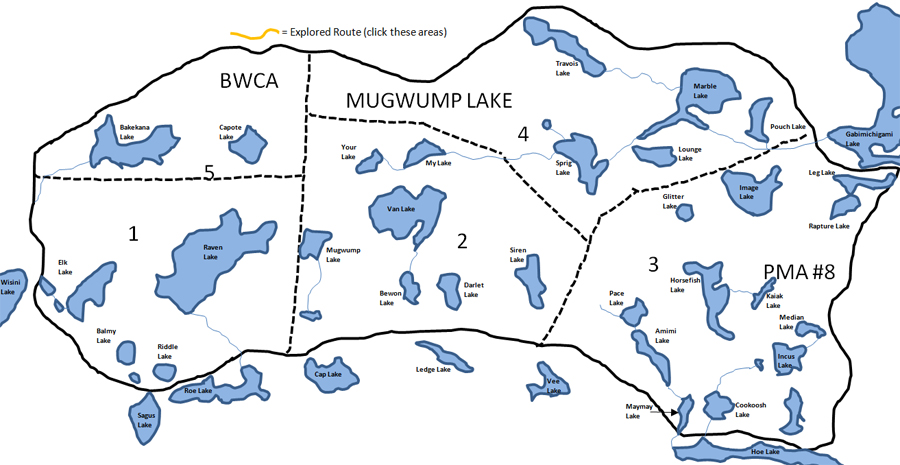 Mugwump Lake PMA Map BWCA