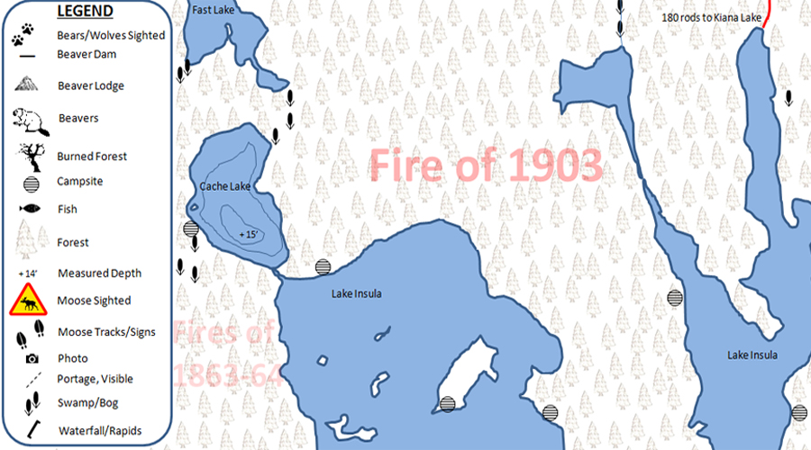 Drag Lake PMA Map BWCA