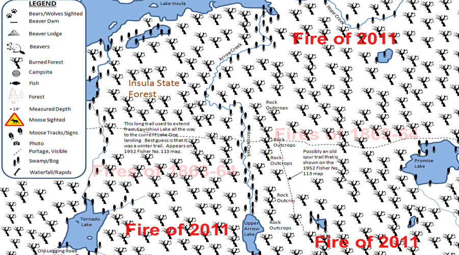 Fungus Lake PMA Map BWCA