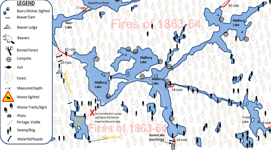 Fungus Lake PMA Map BWCA