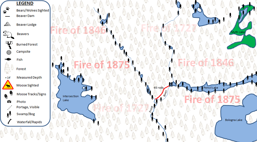 Hairy Lake PMA Map BWCA