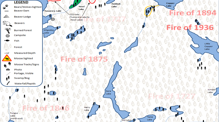 Hairy Lake PMA Map BWCA