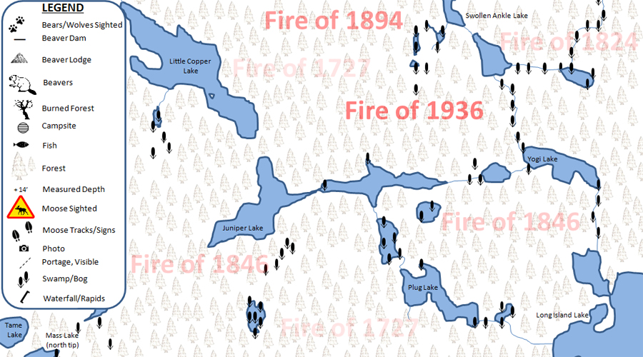 Hairy Lake PMA Map BWCA