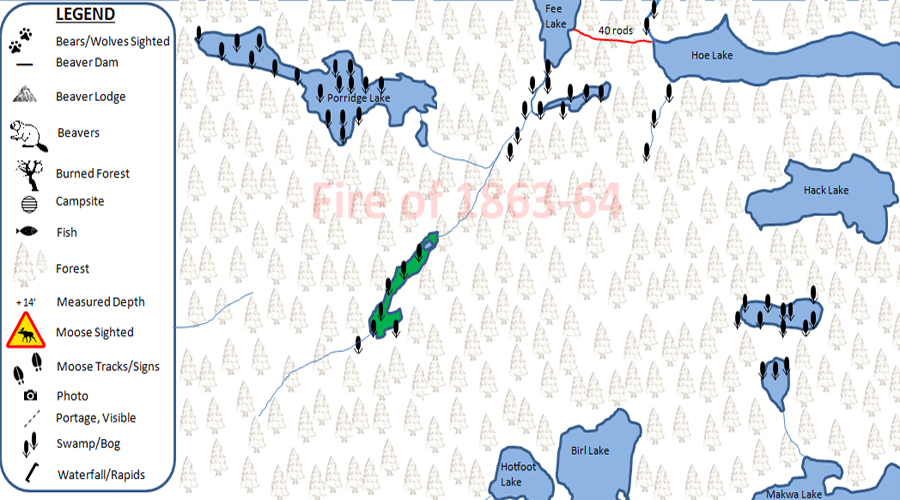 Humpback Lake PMA Map BWCA