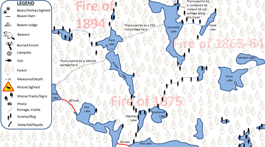 Mugwump Lake PMA Map BWCA