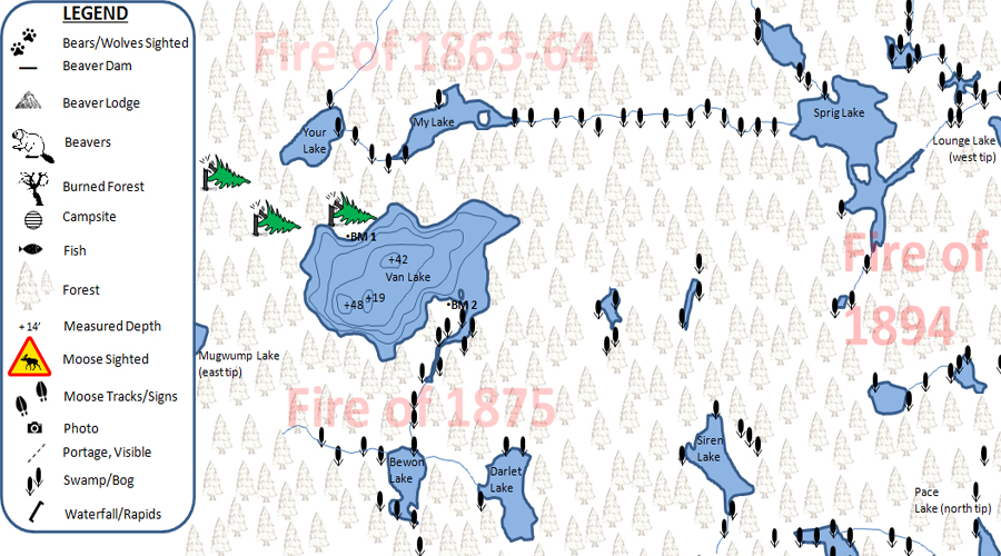 Mugwump Lake PMA Map BWCA