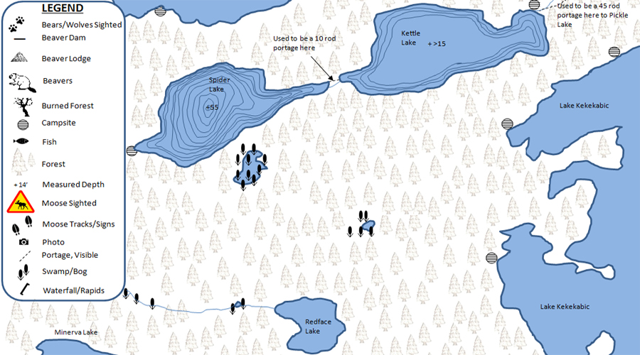 Spider Lake PMA Map BWCA