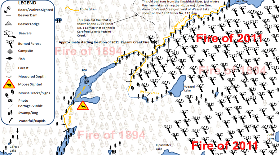 Weasel  Lake PMA Map BWCA