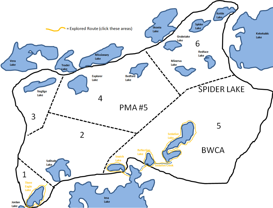 Spider Lake PMA Map BWCA