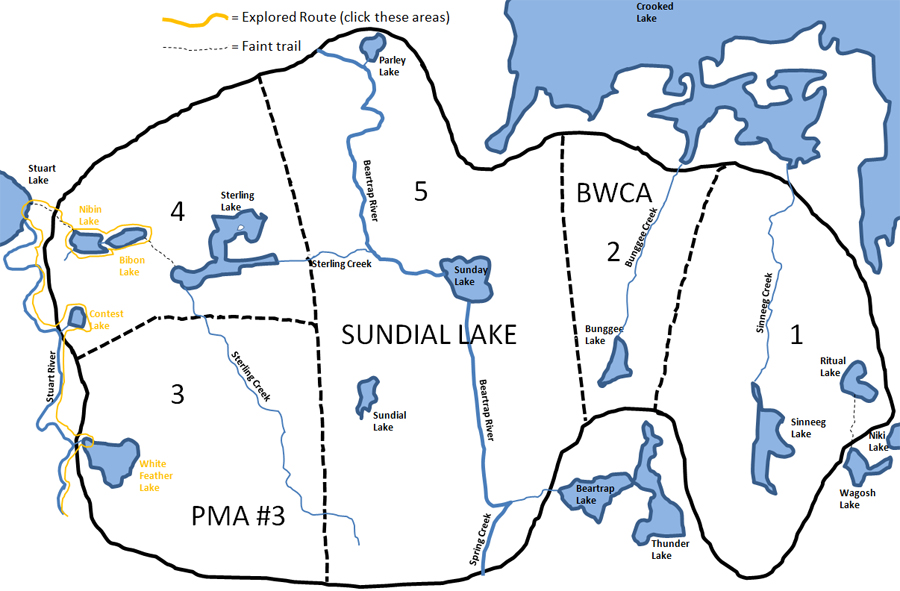 Sundial Lake PMA Map BWCA